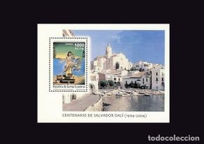 Timbres: G. ECUATORIAL. 356 HOJA BLOQUE SALVADOR DALI